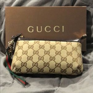 Gucci Wristlet with gold charm (vintage)